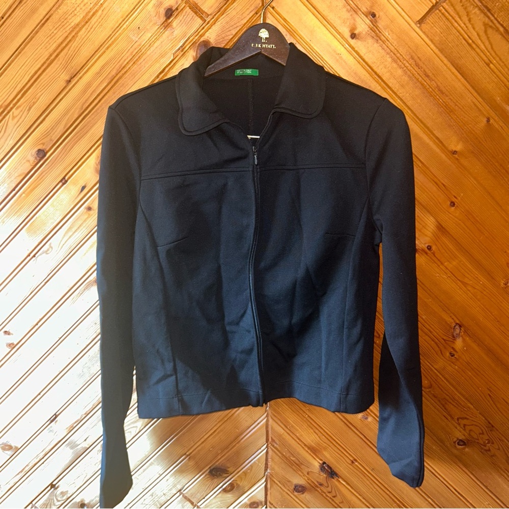 United Colors Of Benetton Black full zip jacket blazer